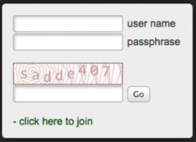 The login prompt and CAPTCHA from the Silk Road home page.
