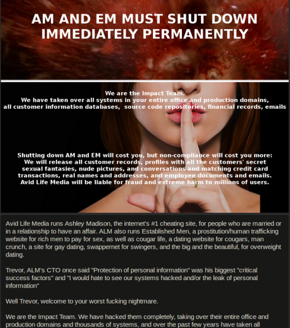 SEO Expert Hired and Fired By Ashley Madison Turned on Company, Promising Revenge – Krebs on Security