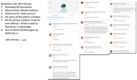 Some of John Harvey's reviews. All of these have since been deleted.
