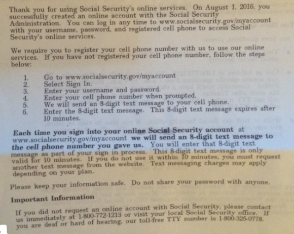 Does the social security administration provide regular updates regarding the value of your account?