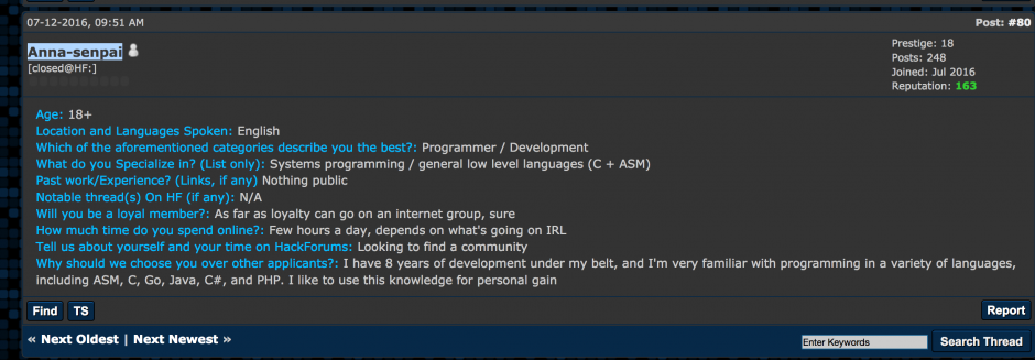 Who is Anna-Senpai, the Mirai Worm Author? – Krebs on Security