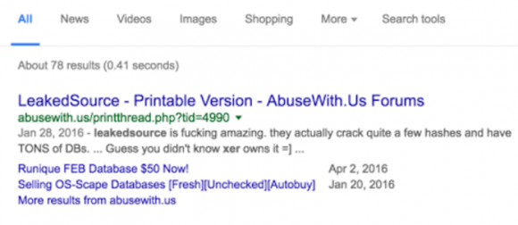An associate of Xerx3s tells another abusewith[dot]us user that Xerx3s is the owner of LeakedSource. That comment was later deleted from the discussion thread pictured here.