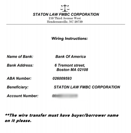 bank of america wire transfer template