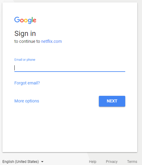 Netflix's sign-in page at Workday.com.
