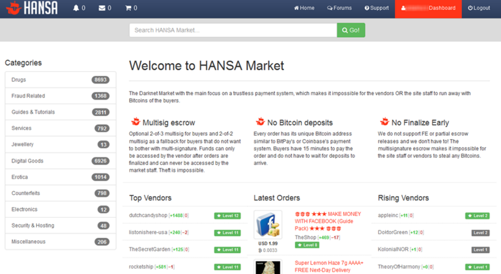 Hansa darknet market