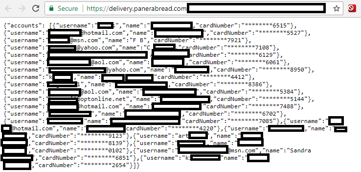 Panerabread.com leaks millions of customer records