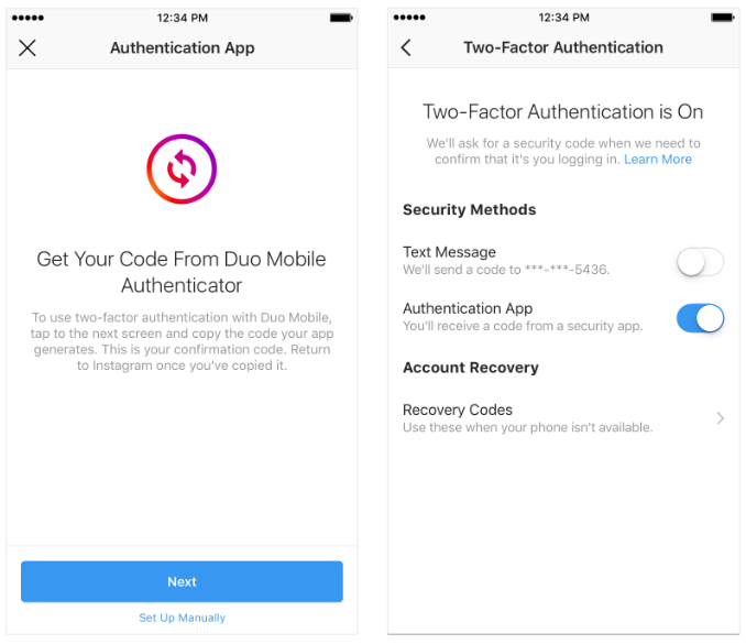 new two factor authentication options instagram says it is rolling out to users over the next few weeks - instagram account and password thats following drilled