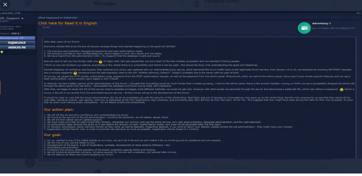 Three Top Russian Cybercrime Forums Hacked – Krebs on Security