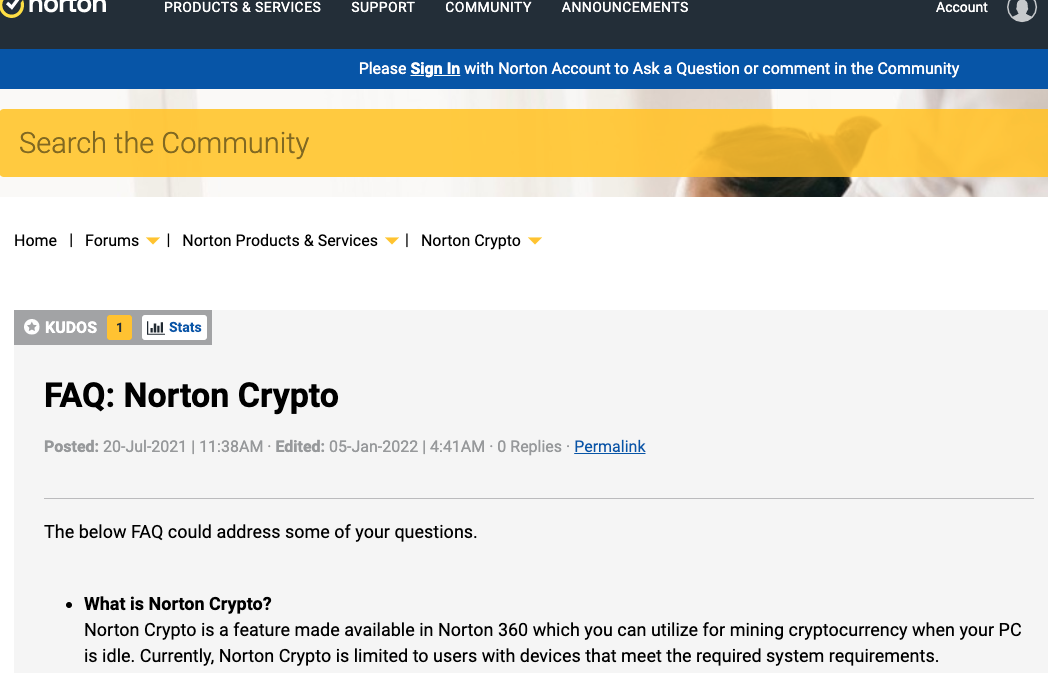 norton 360 crypto