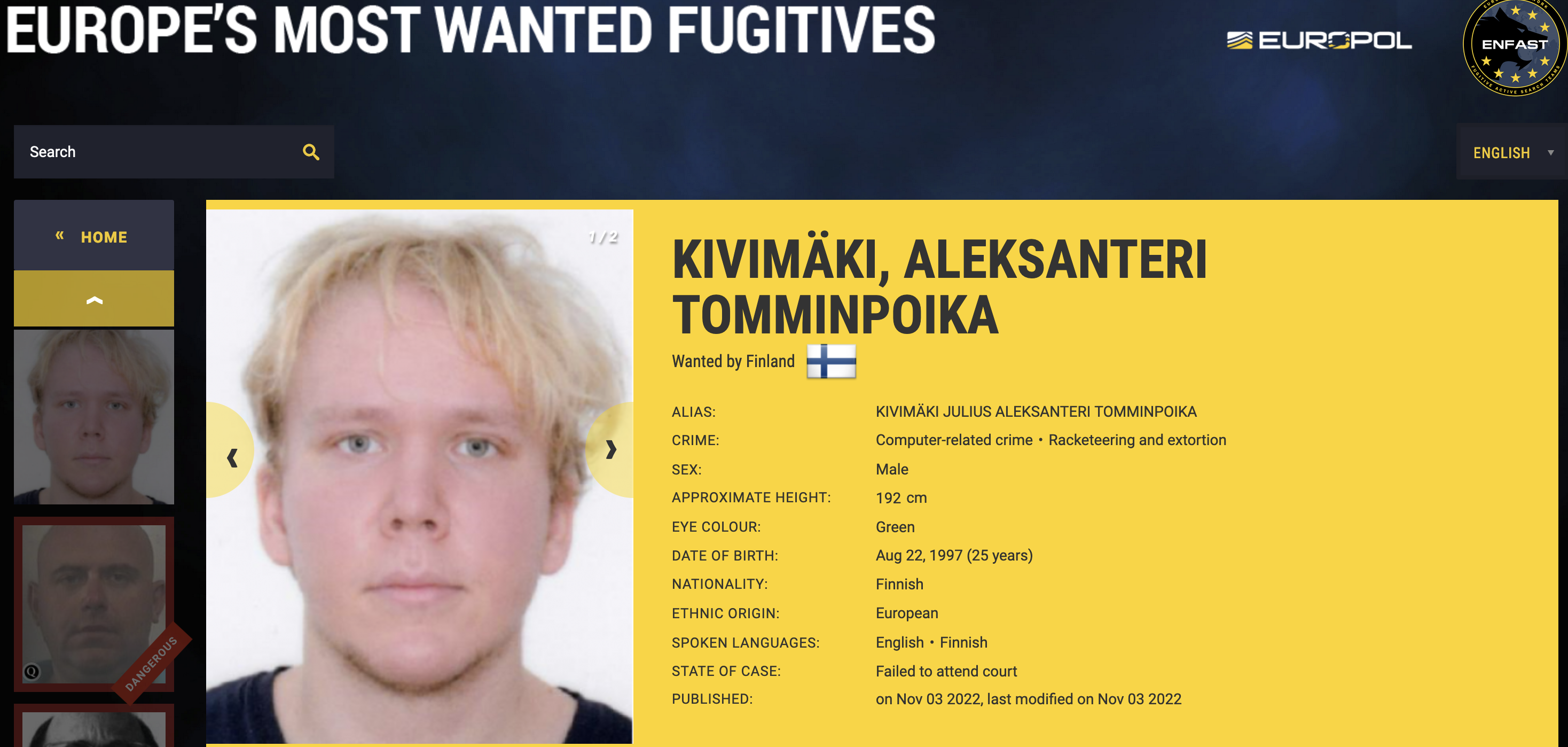 Finland’s Most-Wished Hacker Nabbed in France – Krebs on Safety