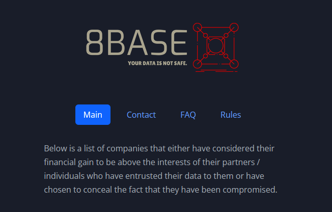 From Krebs on Security – Who’s Behind the 8Base Ransomware Website?