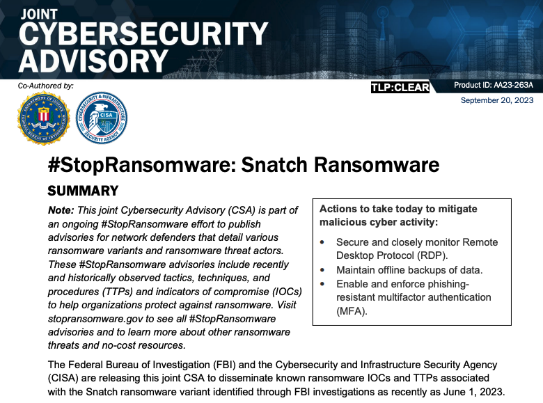 A Closer Look at the Snatch Data Ransom Group – Krebs on Security