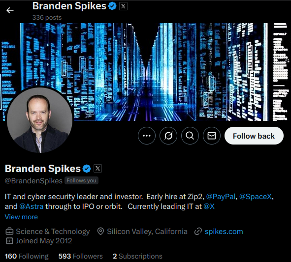 Who is the DOGE and X Technician Branden Spikes? – Krebs on Security – Go Health Pro